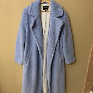 Never Worn! Blue Teddy Coat